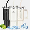 Vaso Térmico de Acero Inoxidable Portátil con Tapa y Popote 1200ML