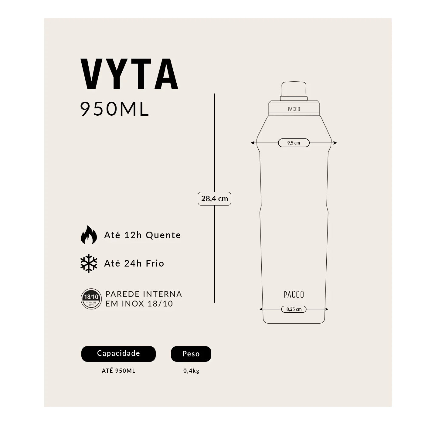 Garrafa Térmica 950ml